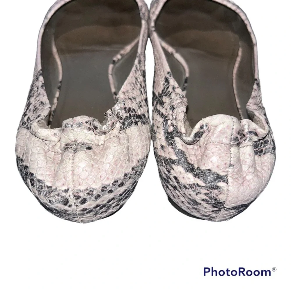 Tory Burch Snake Print Reva Cowhide Leather Flats size 6